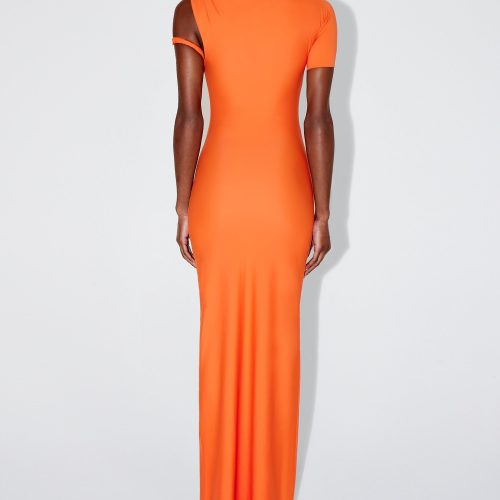 AMINA SLEEK TWIST MAXI DRESS PAPAYA SLEEK 0010