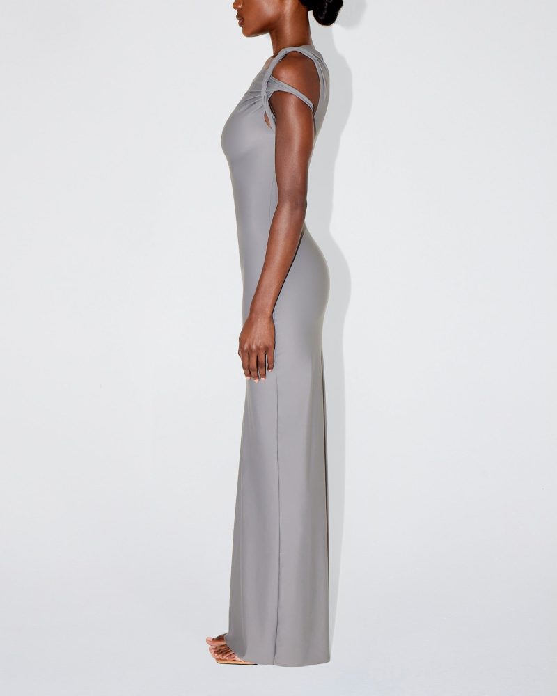 AMINA SLEEK TWIST MAXI DRESS STEEL GREY SLEEK 0007 93e1c9bf 04fe 498a a1a5 f50a91b32476