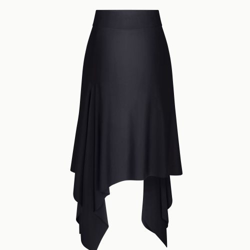 ASYMMETRICAL SKIRT NYLON BLACK B