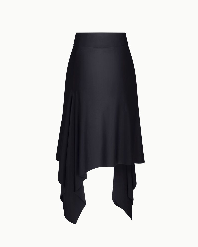 ASYMMETRICAL SKIRT NYLON BLACK B