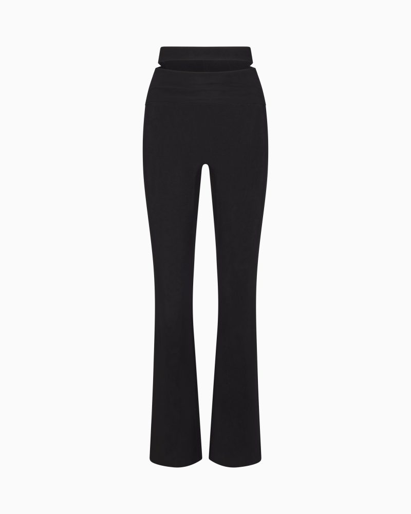 CUTOUTFOLDOVERPANTS MESH BLACK F