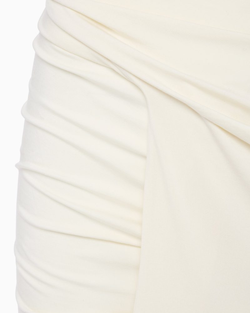 DRAPED MAXI SKIRT Warm White 2