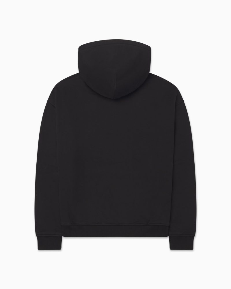 FLEECE OVERSIZED HOODIE BLACK B