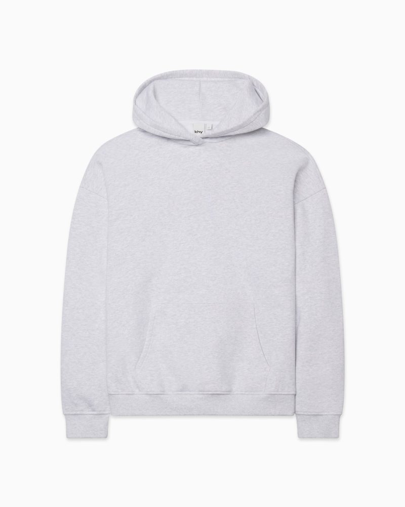 FLEECE OVERSIZED HOODIE GREY F