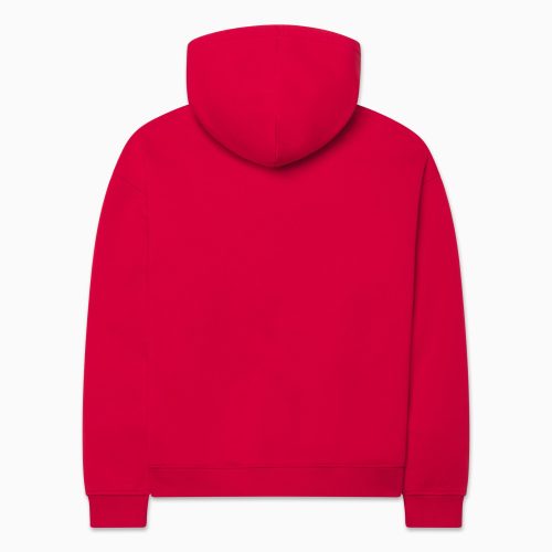 FLEECE OVERSIZED HOODIE RED b