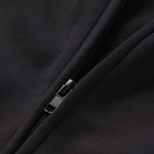 FLEECE OVERSIZED ZIP HOODIE BLACK D