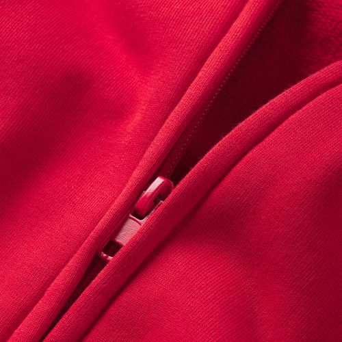 FLEECE OVERSIZED ZIP HOODIE RED D