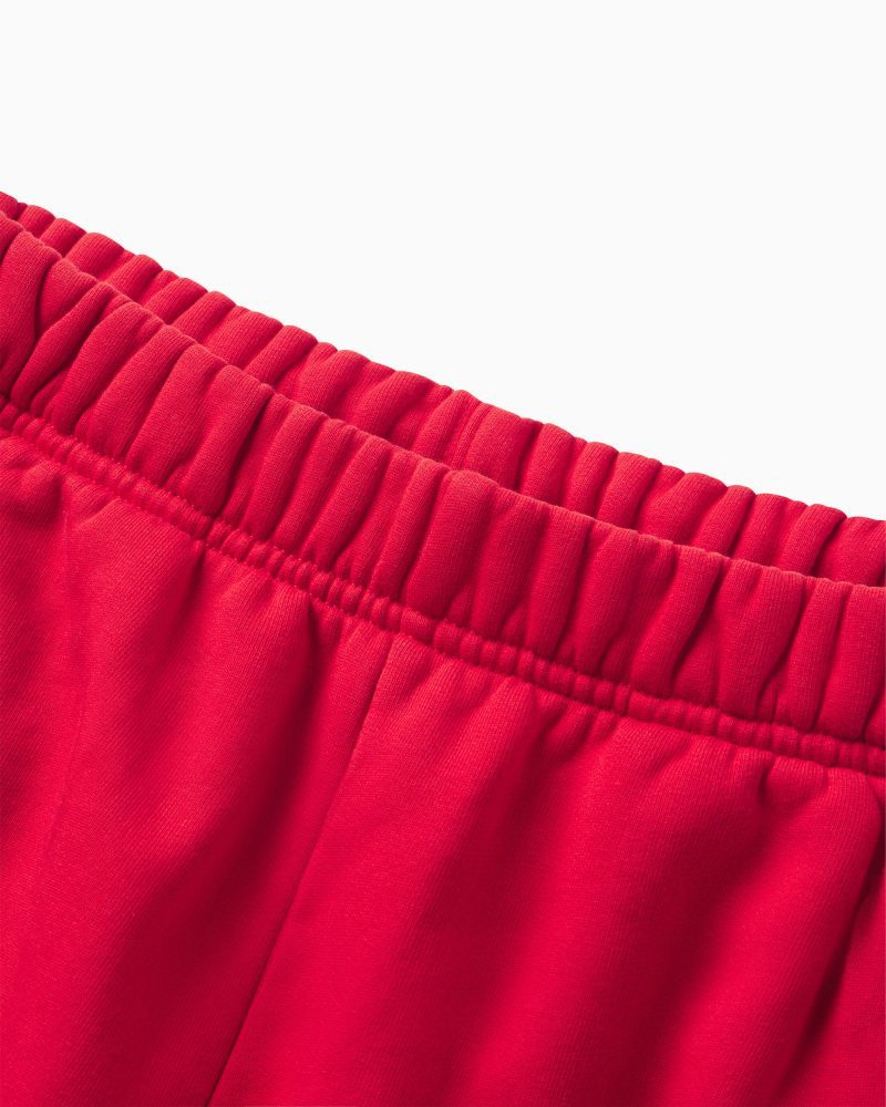 FLEECE STRAIGHT LEG SWEATPANT RED D1