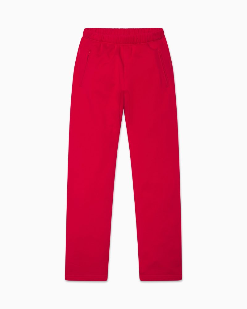 FLEECE STRAIGHT LEG SWEATPANT RED F