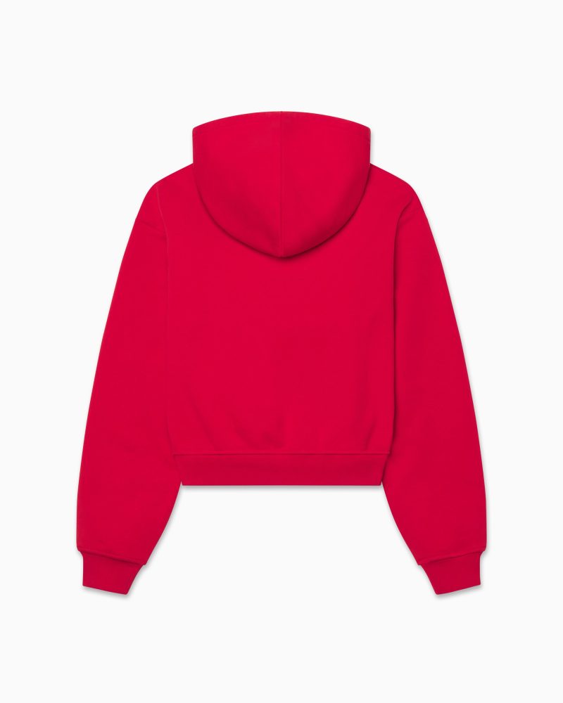 FLEECE ZIP HOODIE RED B