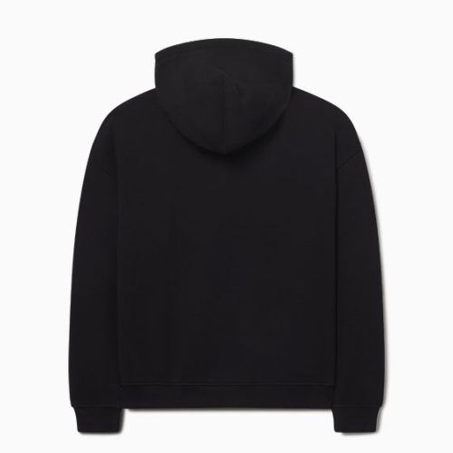 FLEECE ZIP OVERSIZED HOODIE BLACK B