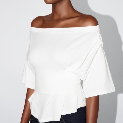 KIARA LOW RISE DARK OFF THE SHOULDER PLEATED 0023