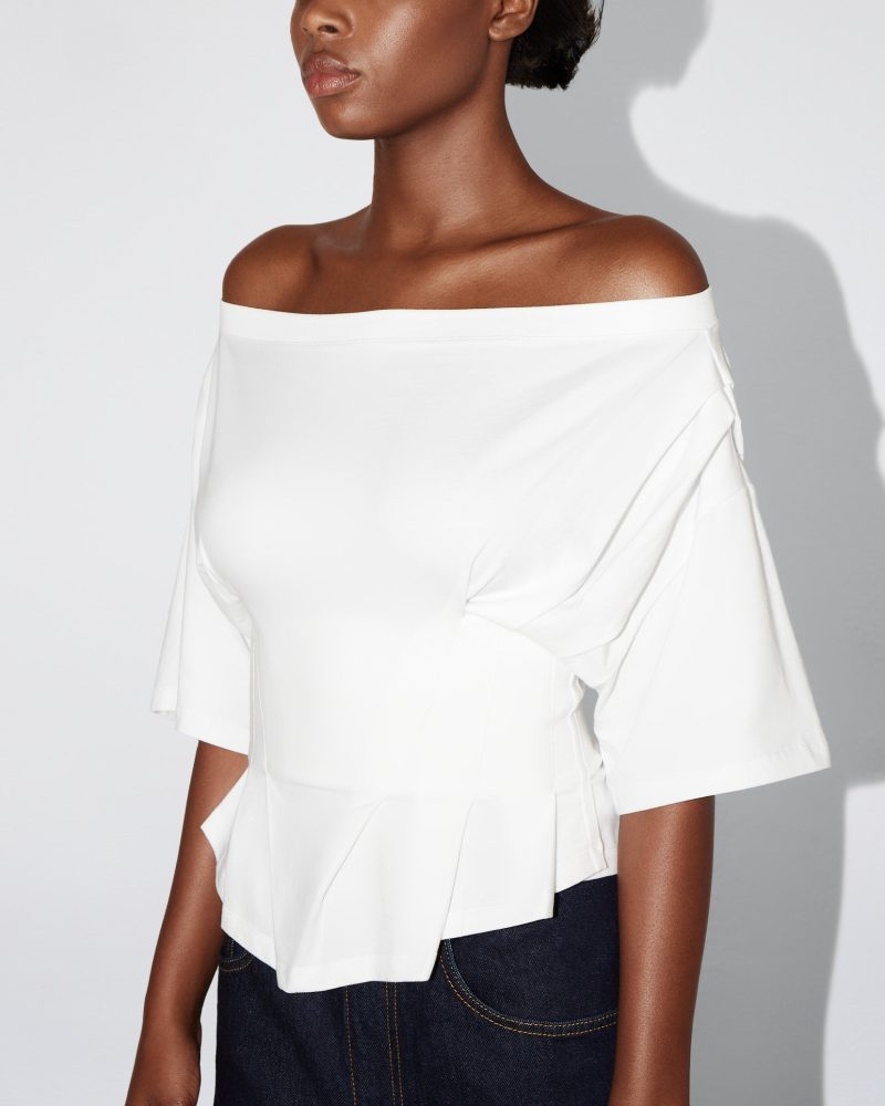 KIARA LOW RISE DARK OFF THE SHOULDER PLEATED 0023