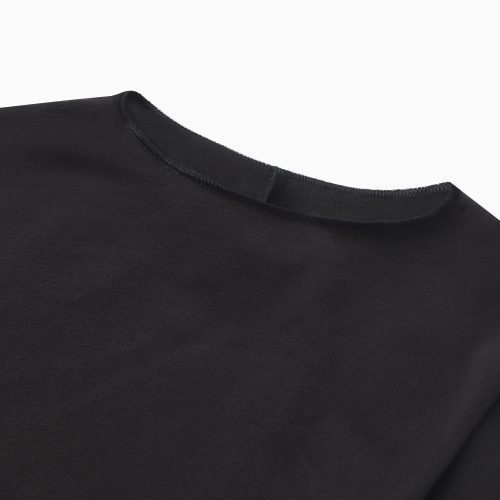 LONG SLEEVE WRAP TOP BLACK D