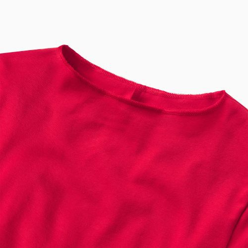 LONG SLEEVE WRAP TOP RED D