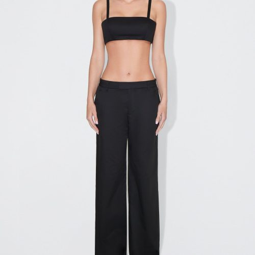 MADISON POPLIN LOW RISE TROUSER BLACK POPLIN BRALETTE BLACK 0004