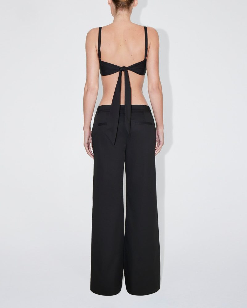 MADISON POPLIN LOW RISE TROUSER BLACK POPLIN BRALETTE BLACK 0020