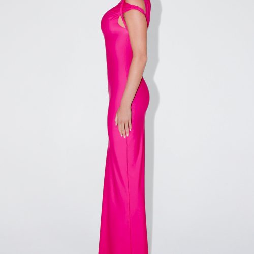 MADISON SLEEK TWIST MAXI DRESS FUCHSIA SLEEK 0010