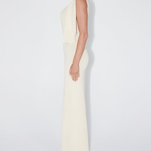 MADISON SUEDED KNOTTED MAXI DRESS STONE SUEDED 0009