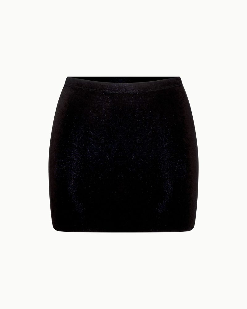 MINI SKIRT SUEDE BLACK F