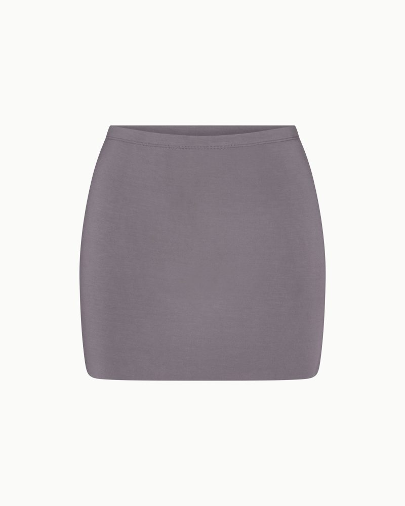 MINI SKIRT SUEDE GREY F