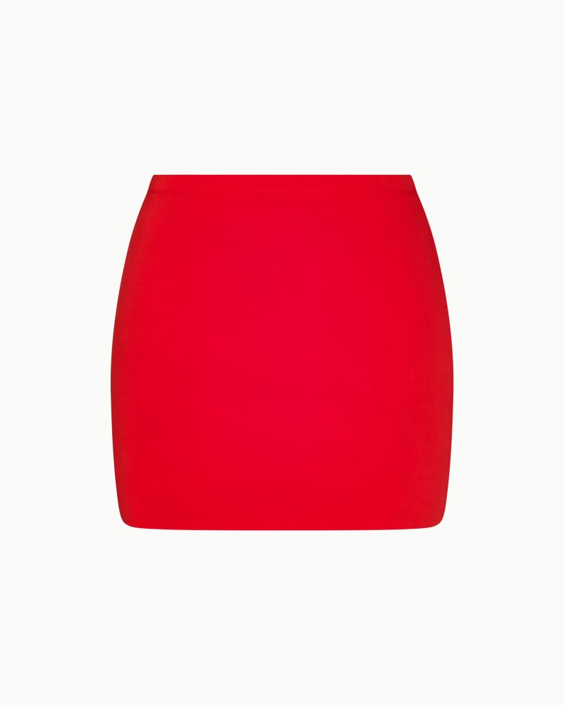 MINI SKIRT SUEDE TOMATO B