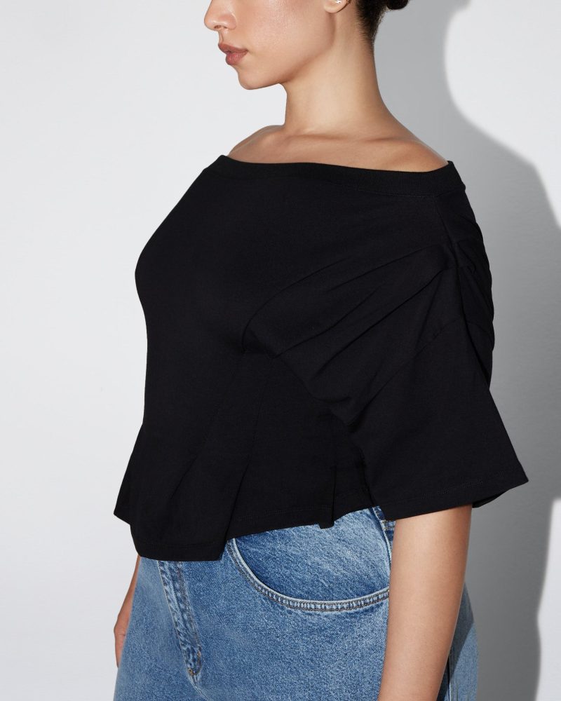 NATALIA LOW RISE LIGHT OFF THE SHOULDER PLEATED 0026