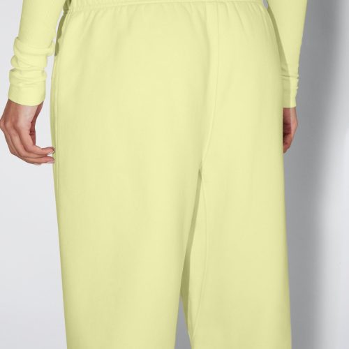 NATALIE JOGGER ECRU RIB LONG SLEEVE FITTED TEE LIMONCELLO 0015