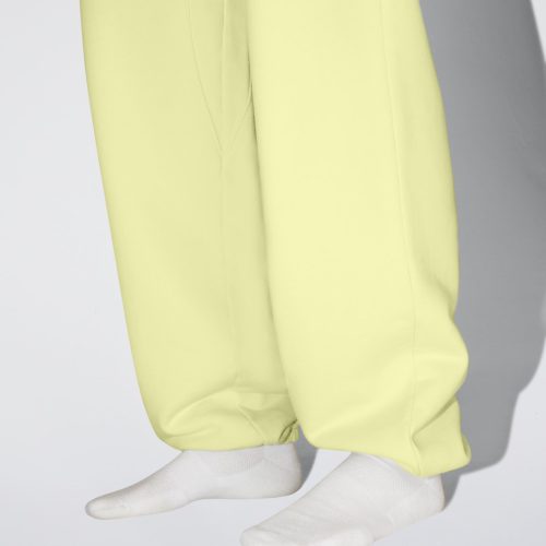 NATALIE JOGGER ECRU RIB LONG SLEEVE FITTED TEE LIMONCELLO 0018