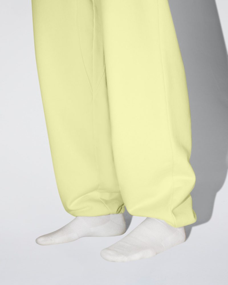 NATALIE JOGGER ECRU RIB LONG SLEEVE FITTED TEE LIMONCELLO 0018