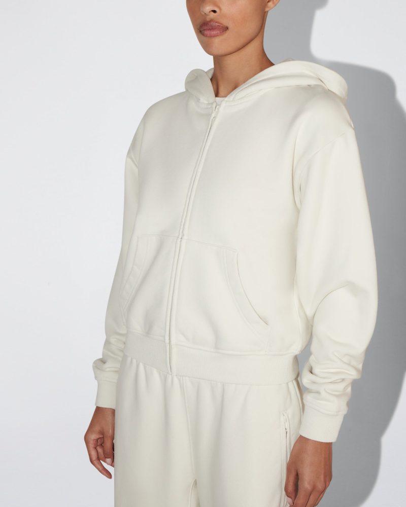 NATALIE JOGGER ECRU ZIP HOODIE ECRU 0002