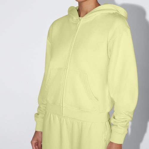 NATALIE JOGGER ECRU ZIP HOODIE LIMONCELLO 0002