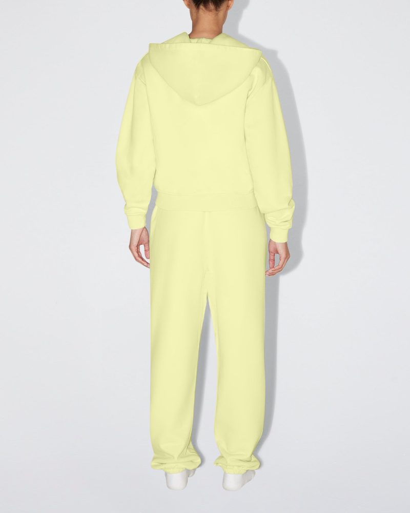 NATALIE JOGGER ECRU ZIP HOODIE LIMONCELLO 0008