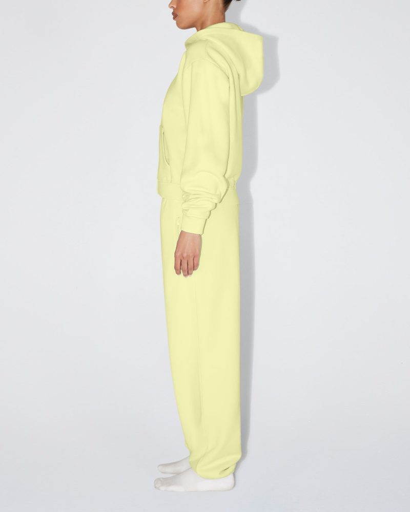 NATALIE JOGGER ECRU ZIP HOODIE LIMONCELLO 0011