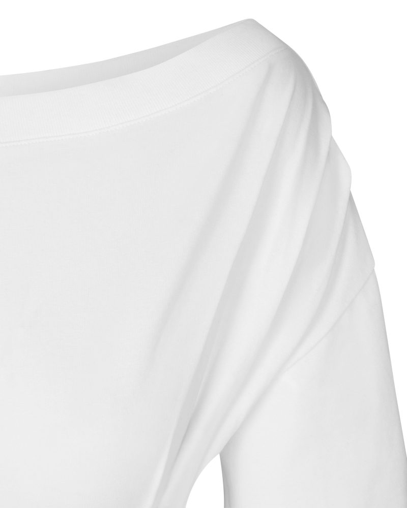 OFFTHESHOULDERPLEATED WHITE DET 2