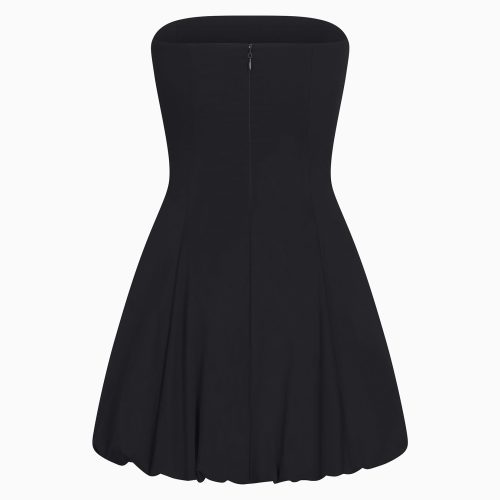 POPLIN BUBBLE MINI DRESS POPLIN BLACK B