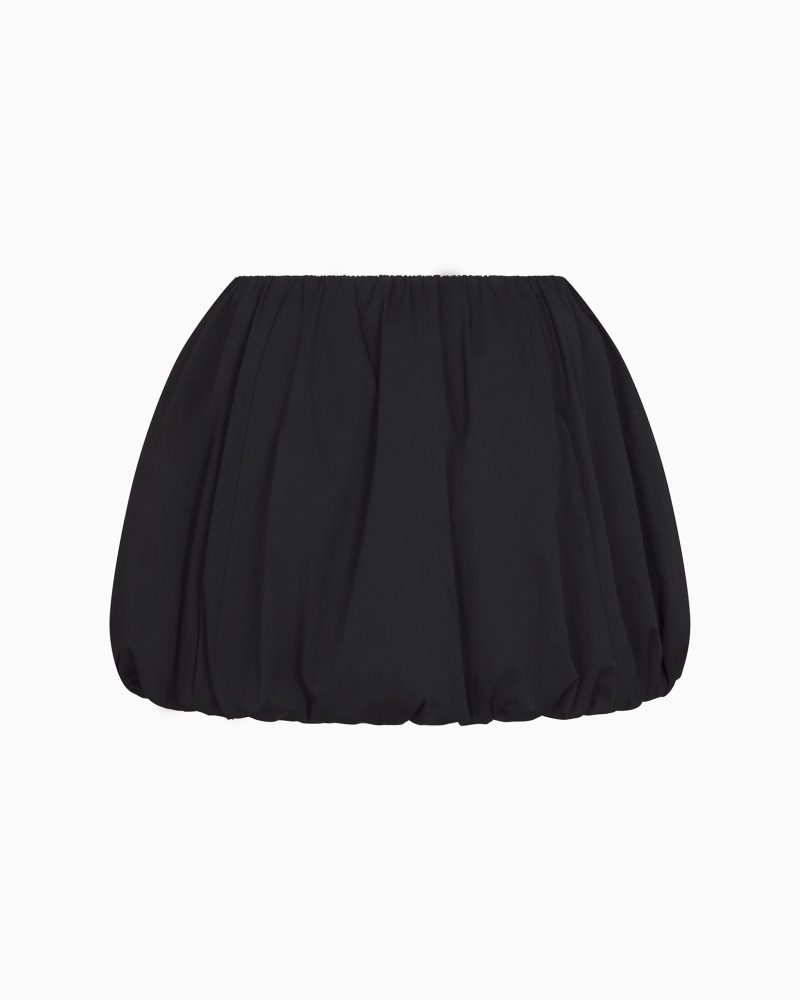 POPLIN BUBBLE MINI SKIRT POPLIN BLACK B