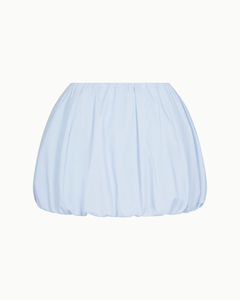 POPLIN BUBBLE MINI SKIRT POPLIN ICE BLUE B