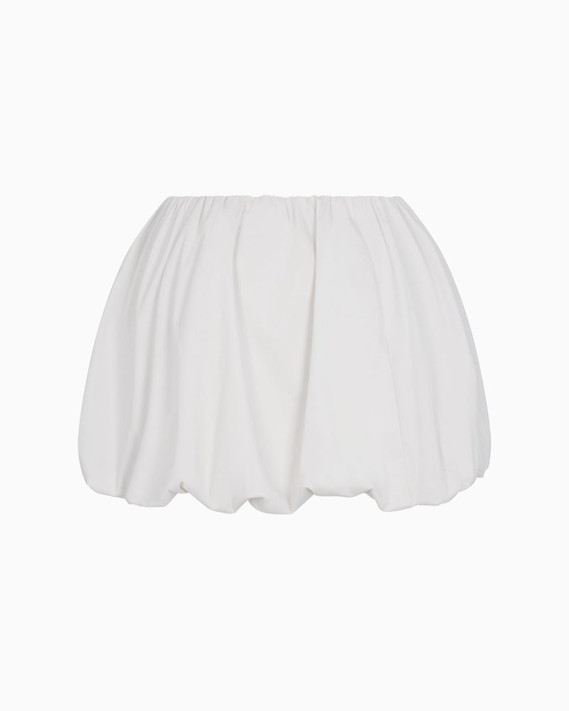 POPLIN BUBBLE MINI SKIRT POPLIN LT GREY B