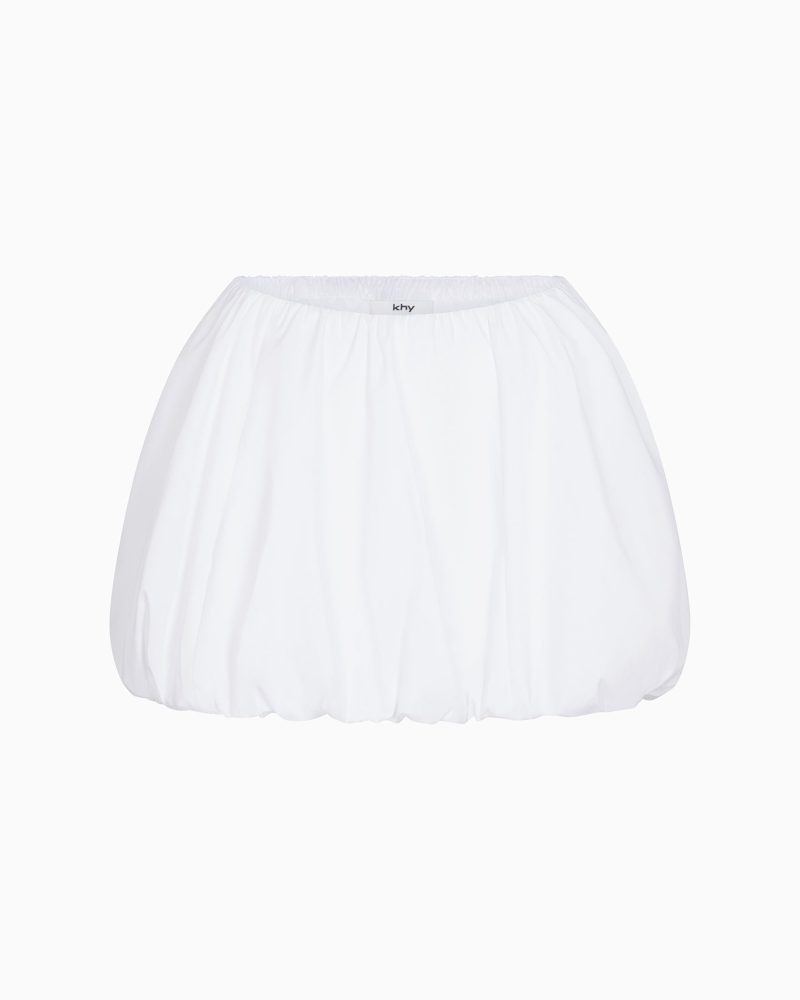 POPLIN BUBBLE MINI SKIRT POPLIN WHITE