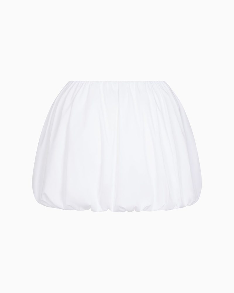 POPLIN BUBBLE MINI SKIRT POPLIN WHITE B