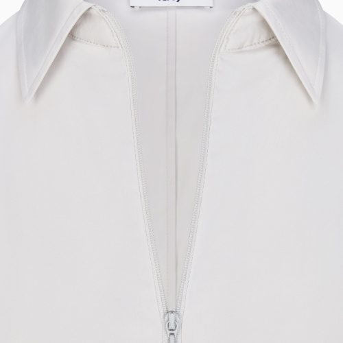 POPLIN COLLARED ZIP SHIRT POPLIN LT GREY DET