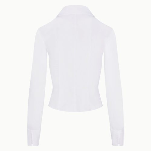 POPLIN COLLARED ZIP SHIRT POPLIN WHITE B