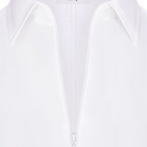 POPLIN COLLARED ZIP SHIRT POPLIN WHITE F DET