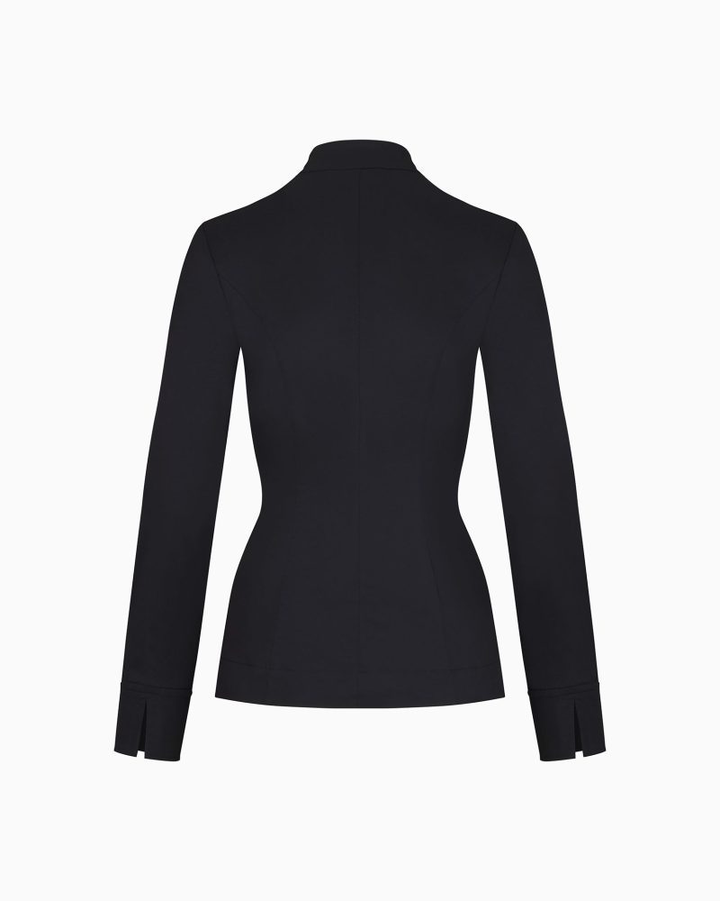 POPLIN LONG ZIP SHIRT POPLIN BLACK B