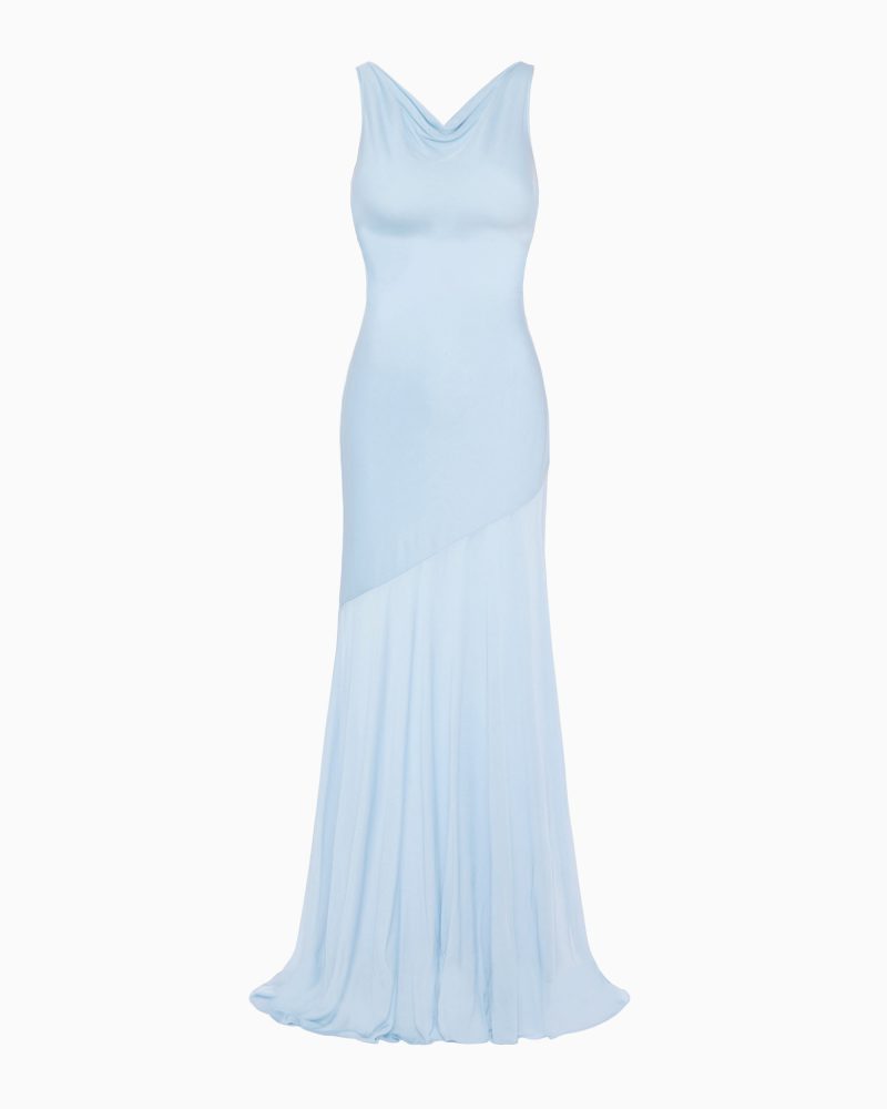 SHEER DRAPED LONG DRESS LT BLUE 1 07c9a592 002b 4fdf a3cc d94558aed9aa