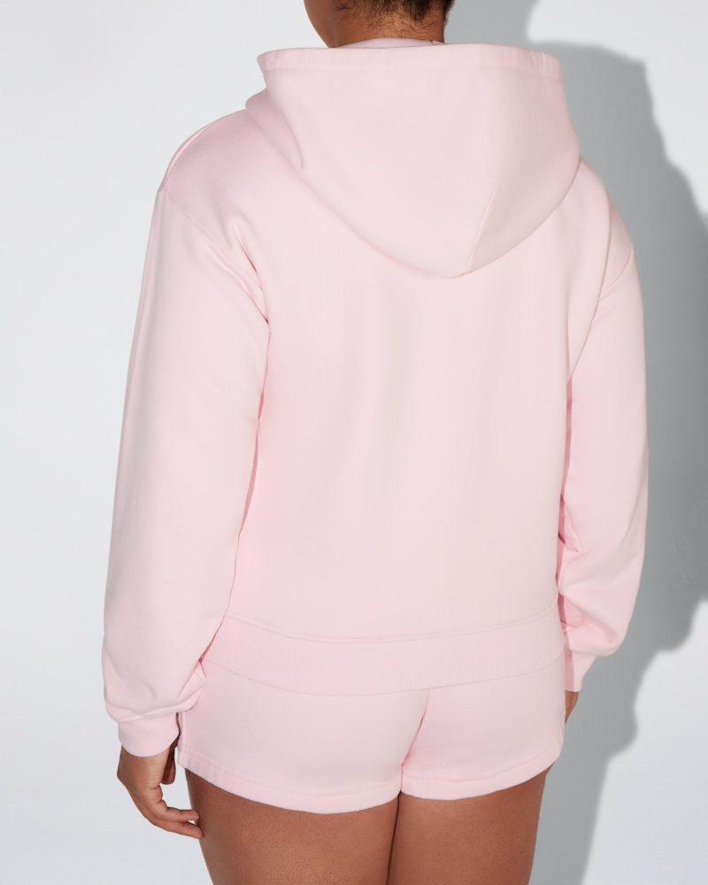 SOPHIA LOUNGE SHORTS SHORT PINK ZIP HOODIE PINK 0013