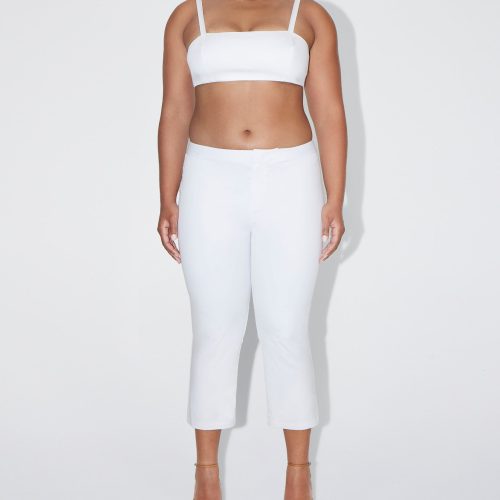 SOPHIA POPLIN LOW RISE CAPRI WHITE POPLIN BRALETTE WHITE 0011