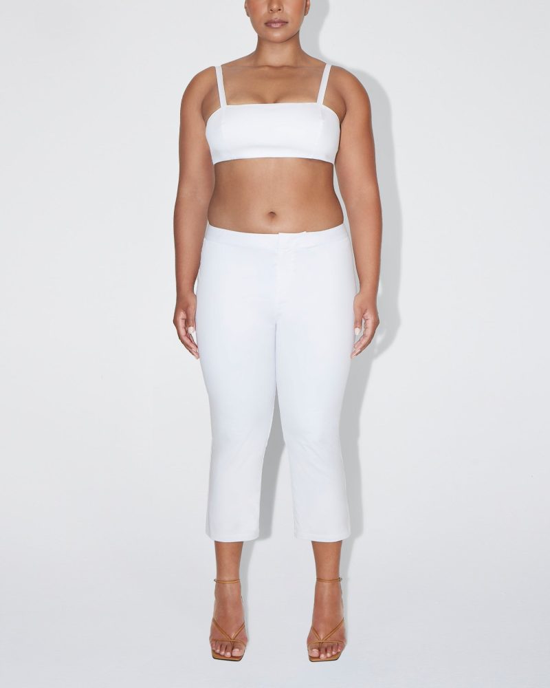 SOPHIA POPLIN LOW RISE CAPRI WHITE POPLIN BRALETTE WHITE 0011