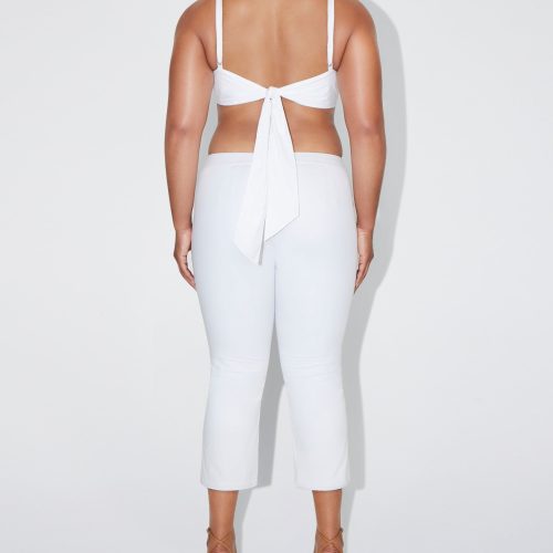 SOPHIA POPLIN LOW RISE CAPRI WHITE POPLIN BRALETTE WHITE 0025